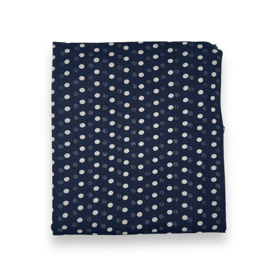 Blue w/ White Dots Stretch Mesh- by the yard