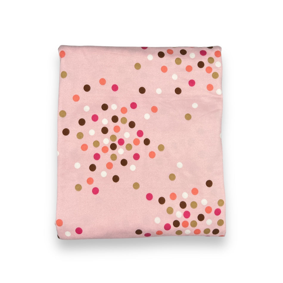 Double Brushed Polyester (DBP) - Pink Confetti Dots