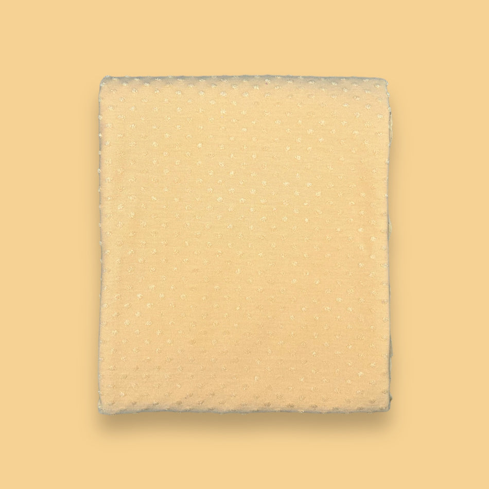 Swiss Dot Jersey Knit Solid Fabric (Yellow)