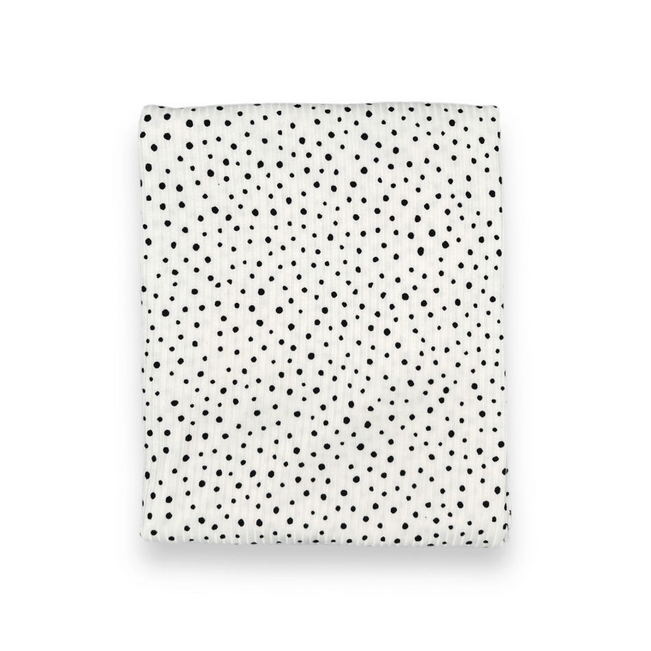 Stretch Rib Knit Fabric - Dainty Dots