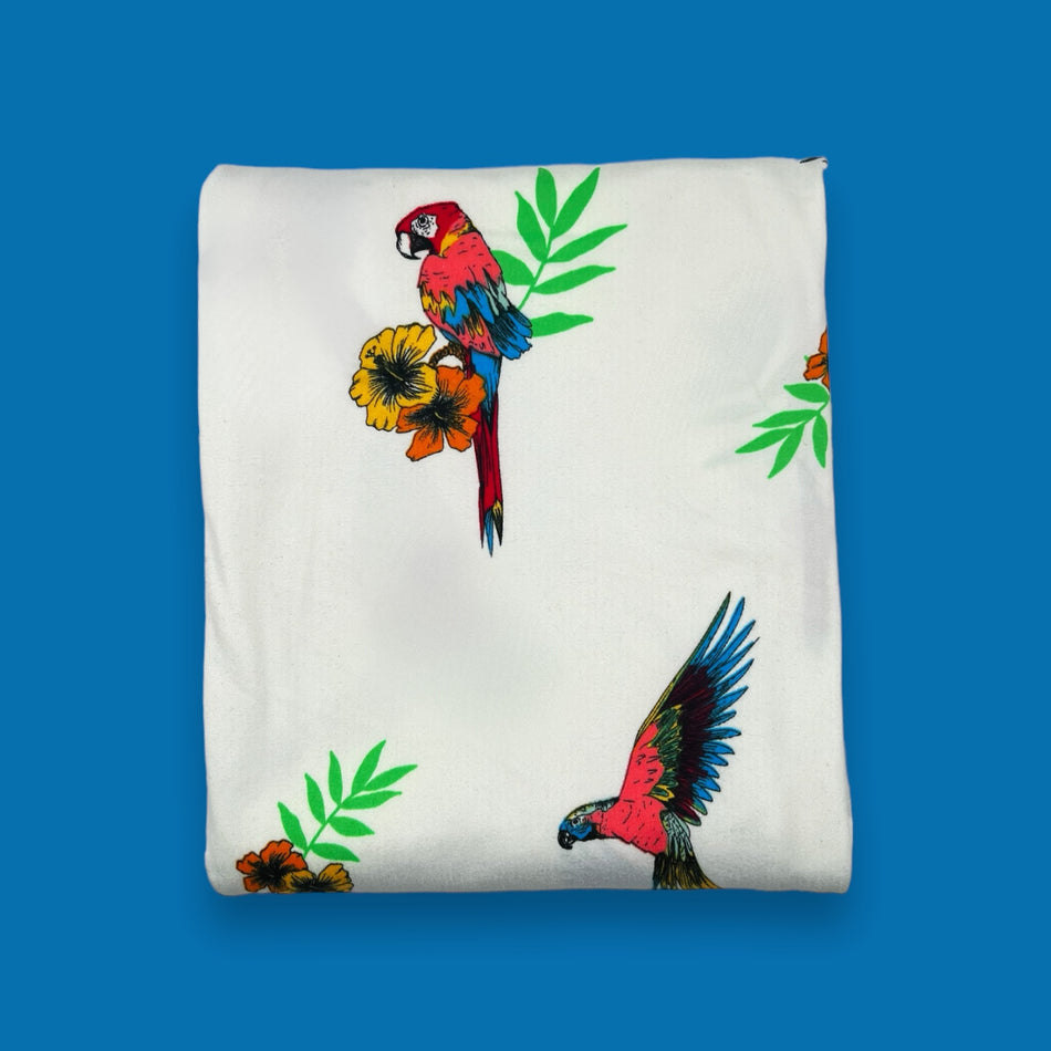 Double Brushed Polyester -Parrots and Macaws