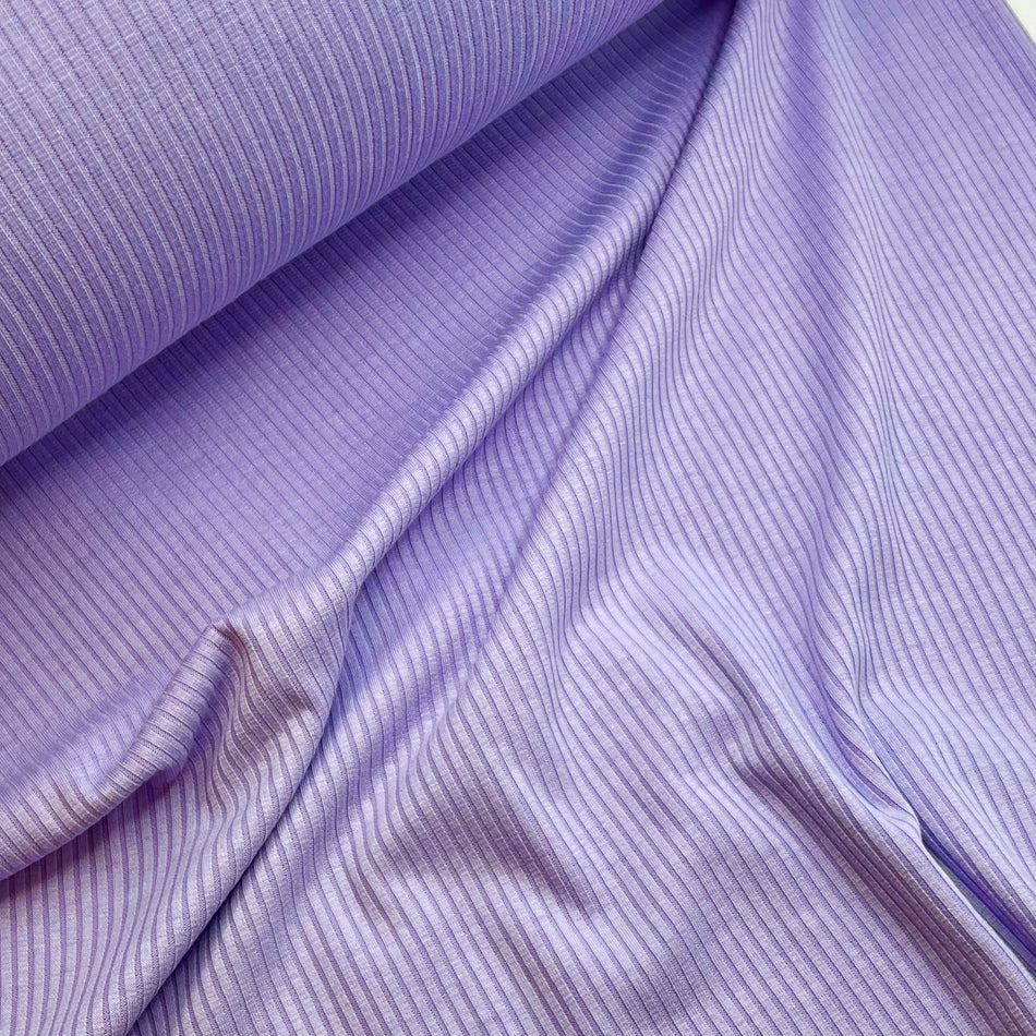 Rib Knit Fabric - Lavender Rib Knit