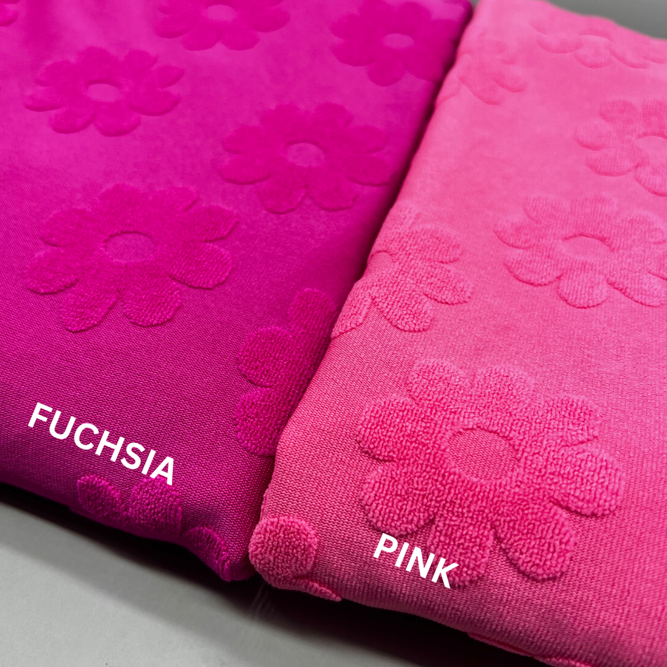 Towel Jacquard Daisies - Fuchsia