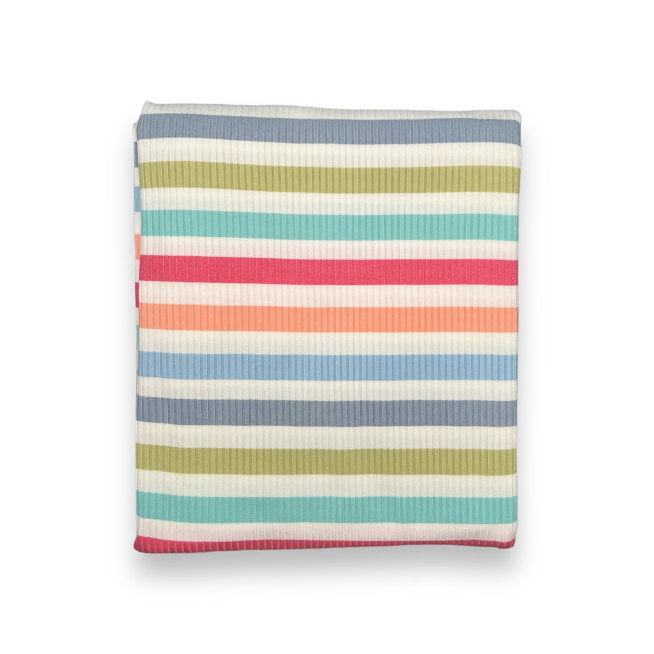 Colorful Stripes Rib Knit