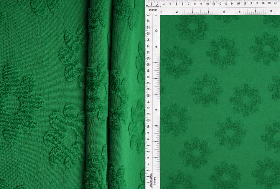Towel Jacquard Daisies - Green